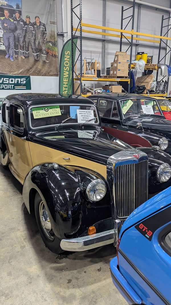 Alvis car in showroom 