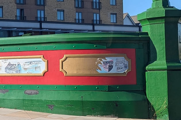 Vandalised bridge pictures