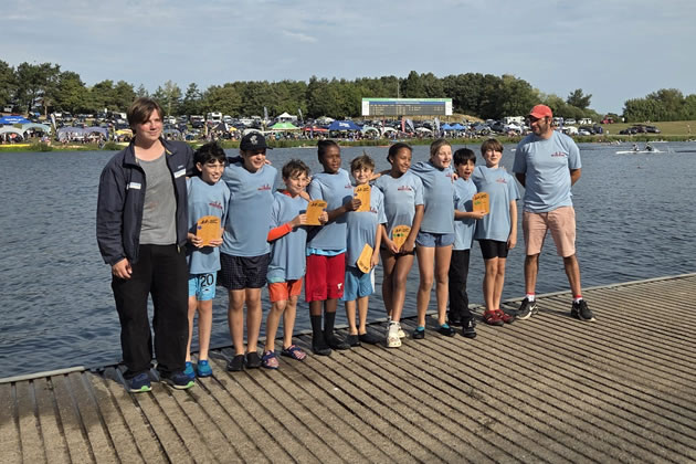 The Brentford Canoe Club team at the Nottingham Regatta