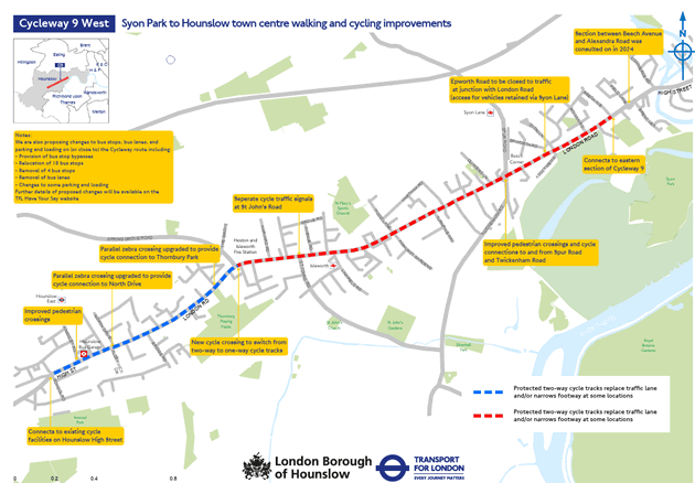 The map of the proposed route