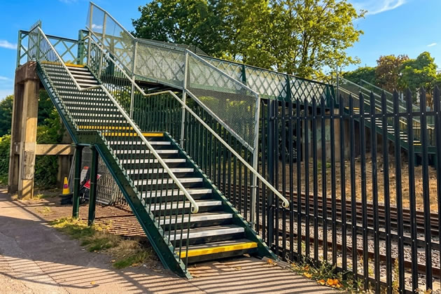 The newly refurbished bridge