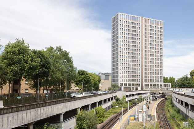 A visualisation from the developer of the reclad Chiswick Tower
