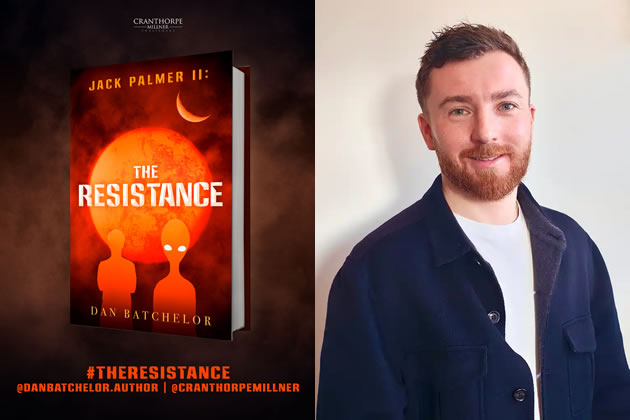 Left: The cover of The Resistance. Right: Dan Batchelor. Picture: Chris Batchelor 