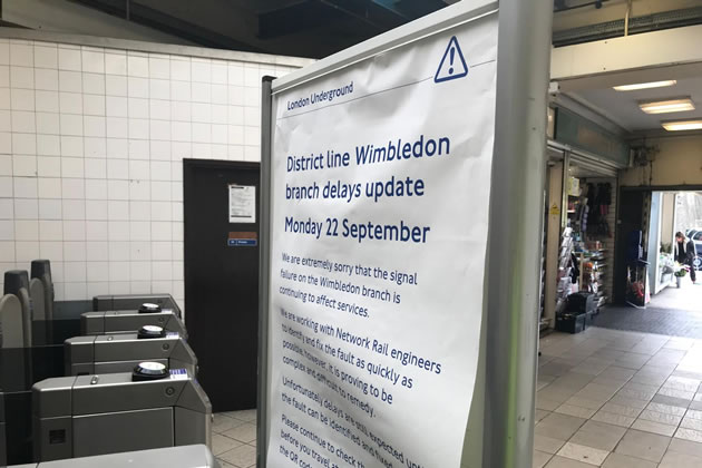The Wimbledon branch is also regularly hit by signal failures