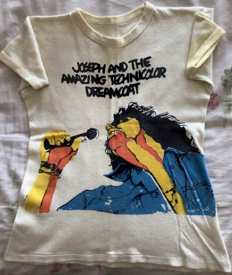 The show T shirt from the original SA production Pharoah 2025 &ndash; gone a bit yellow in 51 years!