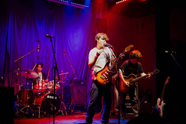 Harry performed with fellow musicians from the Brit School