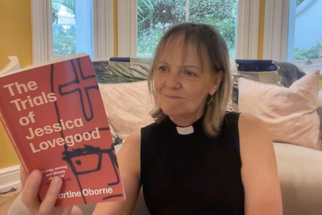 Revd. Martine Oborne with her new book 