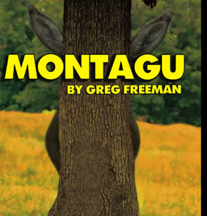 poster of Montagu a new satirical play about politics in a donkey herd,  at the Tabard 