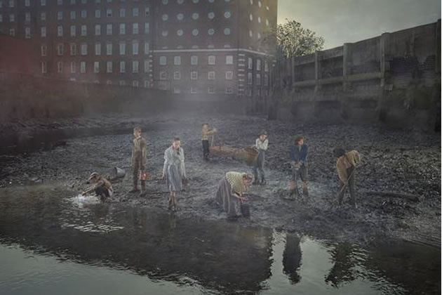 Mudlarkers, Old Father Thames project by Julia Fullerton-Batten