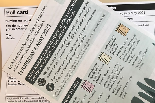 poll card mayoral elections