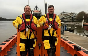 two rnli volunteers 
