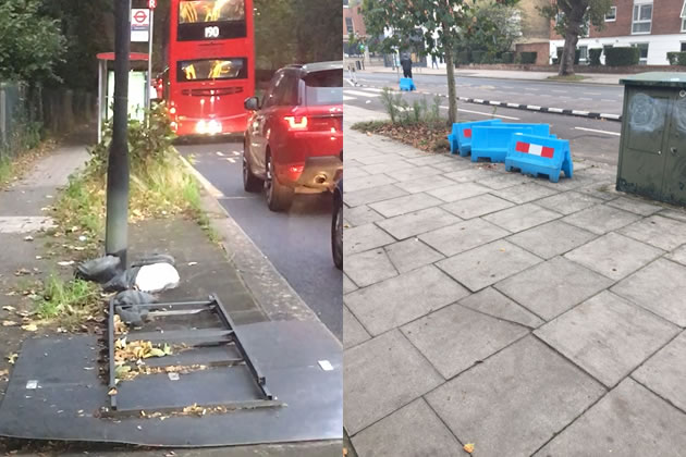 Examples of street clutter