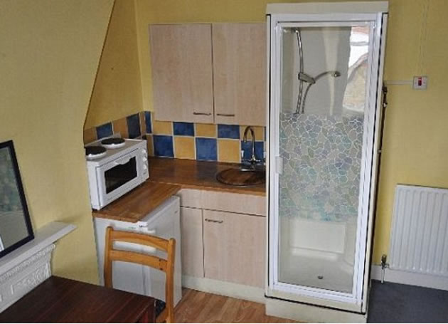 Chiswick flat with shower in the kitchen 