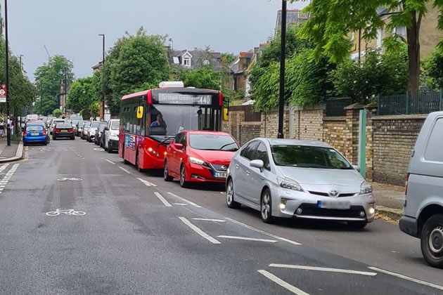 Queueing at Fromows Corner and Wellesley Road 