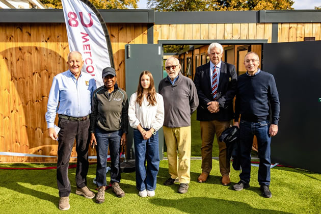 The new facilities were official opened by Sophia Bell (third from left) and Brian Marting (third from right)