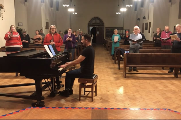 Socially distanced harmony with the Doverhouse Singers