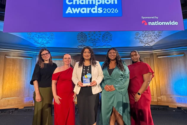 Councillor Nagpal and Ealing Council officers accepting the award. Picture: Ealing Council