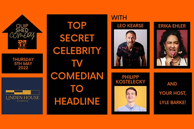 Comedy at Linden House also includes Leo Kearse, Erika Elher and Philipp Kostelecky
